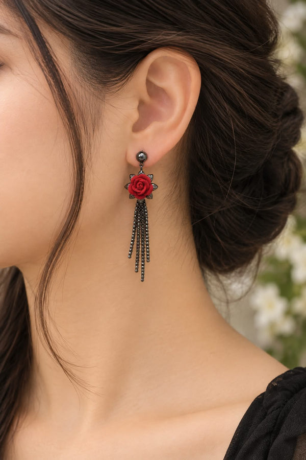 Elegant Gold Crystal Drop Earrings