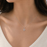 Elegant Floral Crystal Pendant Necklace
