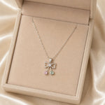 Elegant Floral Crystal Pendant Necklace