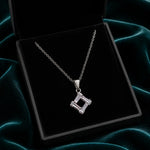 Elegant Floral Crystal Pendant Necklace
