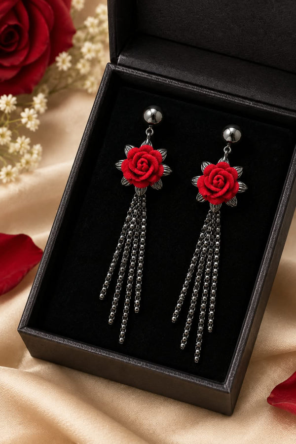 Elegant Gold Crystal Drop Earrings